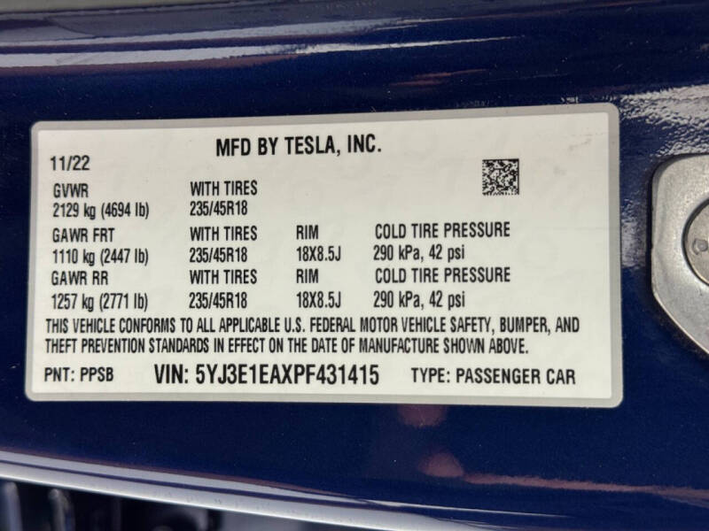 2023 Tesla Model 3