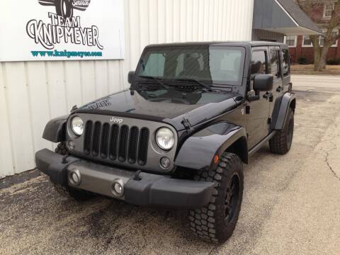 2014 Jeep Wrangler Unlimited for sale at Team Knipmeyer in Beardstown IL