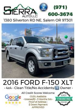 2016 Ford F-150 for sale at SIERRA AUTO LLC in Salem OR