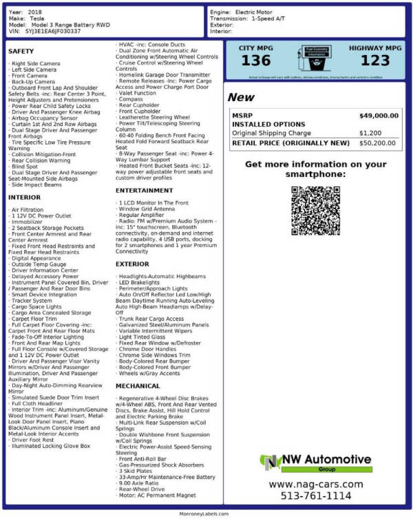 2018 Tesla Model 3 Long Range