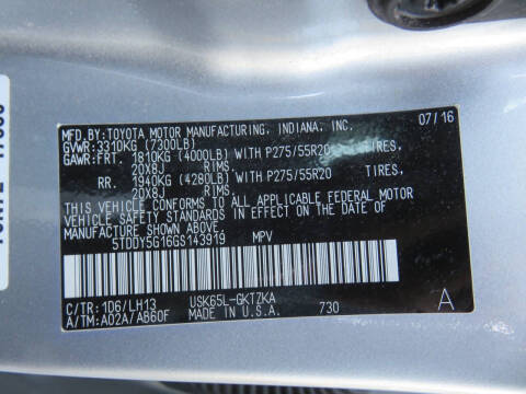 2016 Toyota Sequoia Platinum