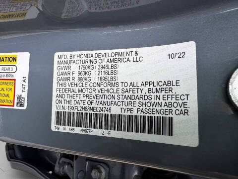 2022 Honda Civic Sport