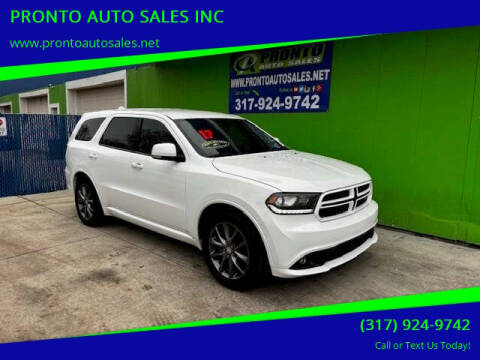 2017 Dodge Durango for sale at PRONTO AUTO SALES INC in Indianapolis IN