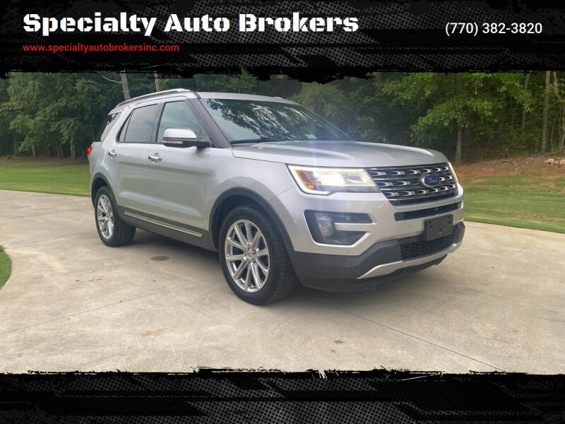 2016 Ford Explorer for sale at Specialty Auto Brokers in Cartersville GA