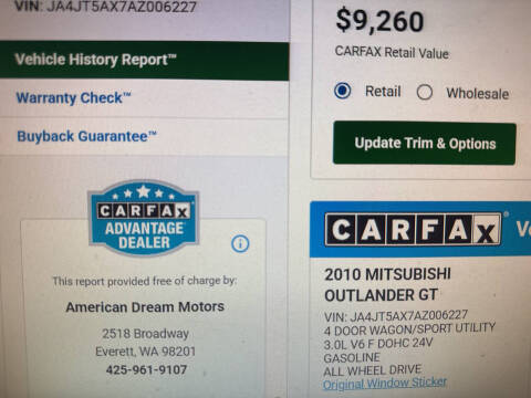 2010 Mitsubishi Outlander GT