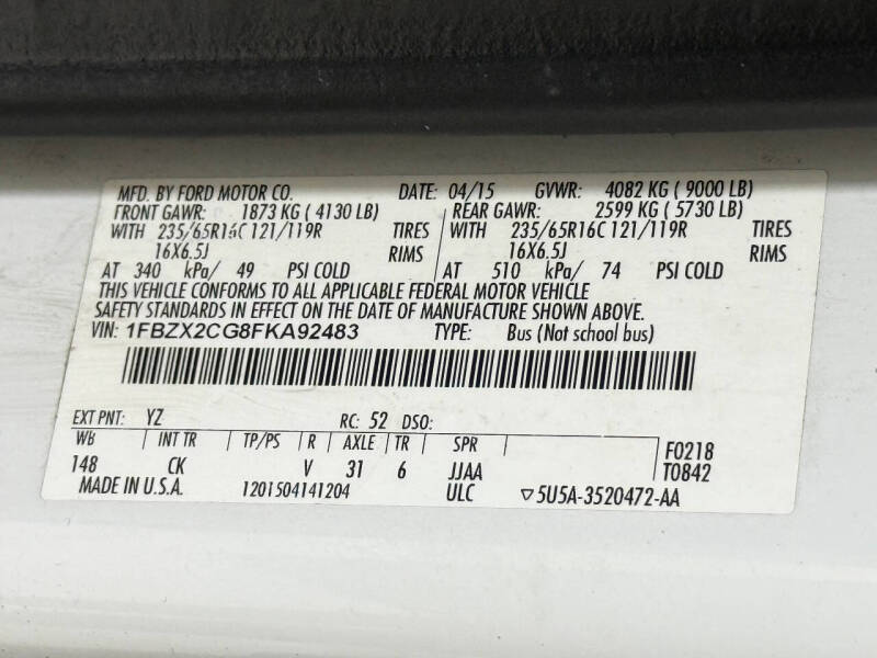 2015 Ford Transit 350 XLT