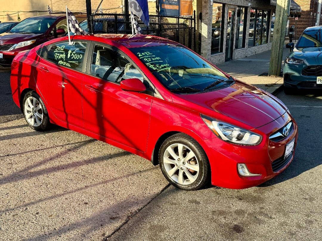 2012 Hyundai Accent GLS 4dr Sedan - Red exterior view 2