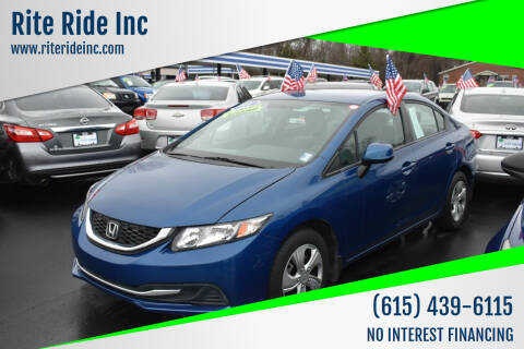 2013 Honda Civic for sale at Rite Ride Inc in Murfreesboro TN