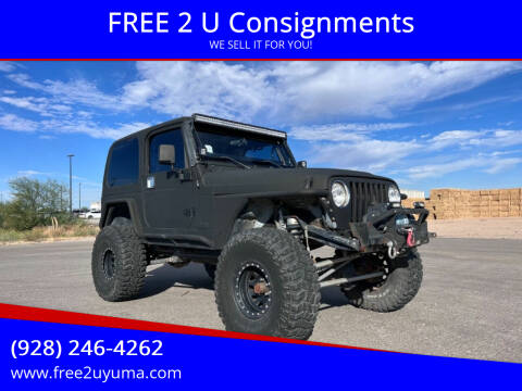 1999 Jeep Wrangler for sale at FREE 2 U Consignments in Yuma AZ