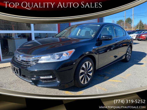 2017 Honda Accord Hybrid for sale at Top Quality Auto Sales in Westport MA