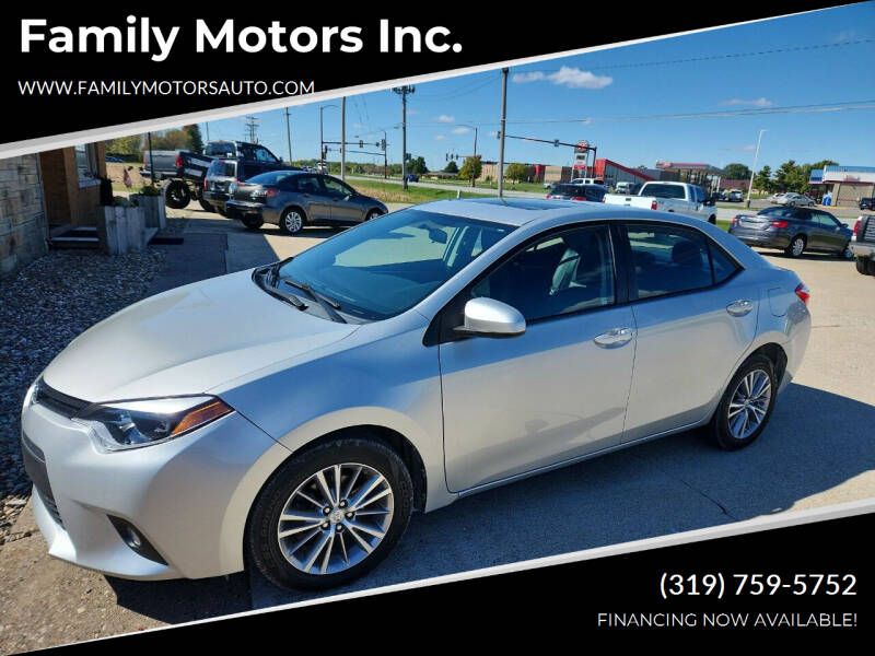 2014 Toyota Corolla for sale at Family Motors Inc. in West Burlington IA