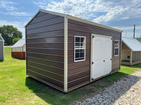 2023 Burnett Affordable Buildings 10x16 Side Utility Metal Shed for sale at Lakeside Auto RV & Outdoors in Cleveland OK