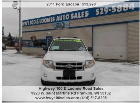 2011 Ford Escape for sale at Highway 100 & Loomis Road Sales in Franklin WI