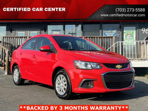 2017 Chevrolet Sonic for sale at CERTIFIED CAR CENTER in Fairfax VA