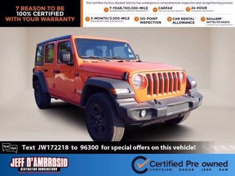 2018 Jeep Wrangler Unlimited for sale at Jeff D'Ambrosio Auto Group in Downingtown PA