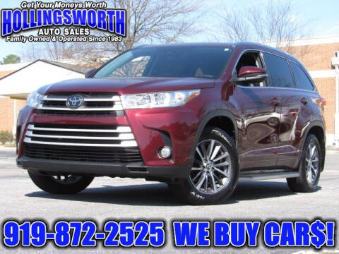 2017 Toyota Highlander for sale at Hollingsworth Auto Sales in Raleigh NC