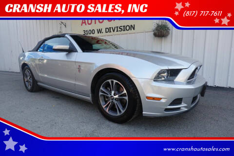 2014 Ford Mustang for sale at CRANSH AUTO SALES, INC in Arlington TX