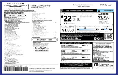 2021 Chrysler Pacifica Touring