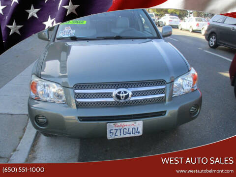 2007 Toyota Highlander Hybrid for sale at West Auto Sales in Belmont CA