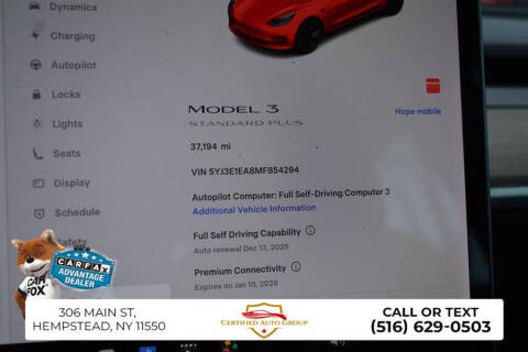 2021 Tesla Model 3 Standard Range Plus