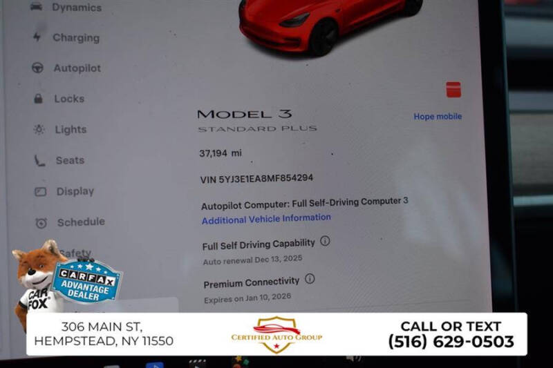 2021 Tesla Model 3 Standard Range Plus