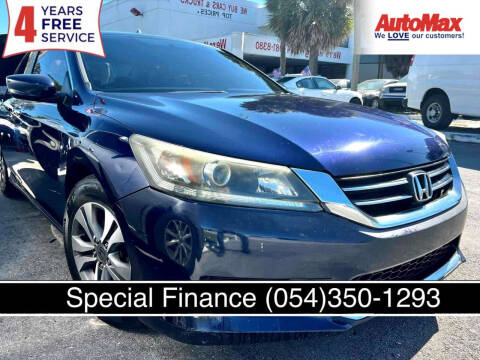 2013 Honda Accord for sale at Auto Max in Hollywood FL
