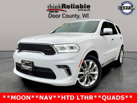 2021 Dodge Durango for sale at RELIABLE AUTOMOBILE SALES, INC in Sturgeon Bay WI
