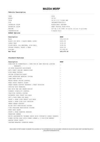 2026 Mazda CX-30 2.5 Turbo Aire Edition