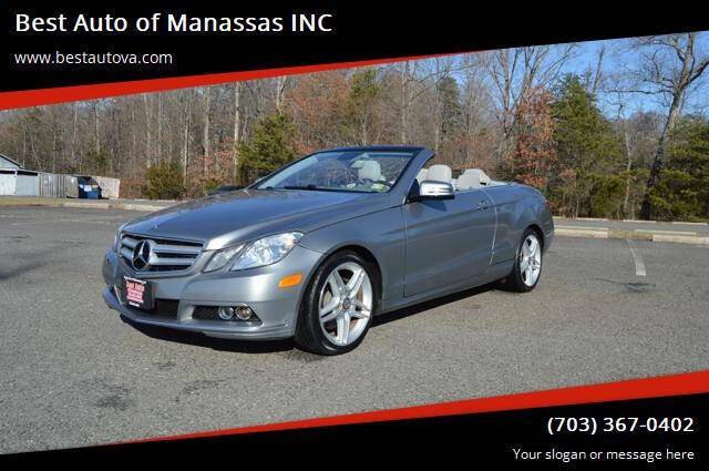 2011 Mercedes-Benz E-Class for sale at Best Auto of Manassas INC in Manassas VA