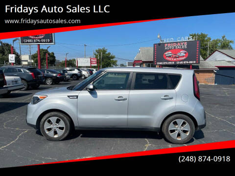 2016 Kia Soul for sale at Fridays Auto Sales LLC in Pontiac MI