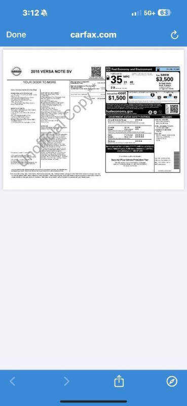 2015 Nissan Versa Note SV