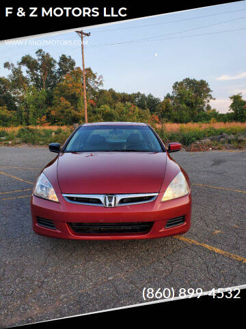 2007 Honda Accord for sale at F & Z MOTORS LLC in Vernon Rockville CT