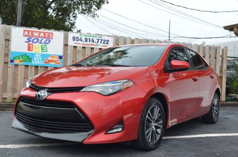 2019 Toyota Corolla for sale at ALWAYSSOLD123 INC in Fort Lauderdale FL