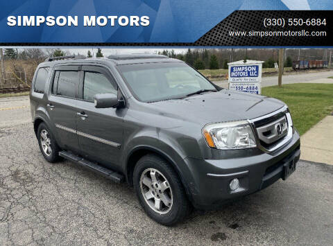 2010 Honda Pilot for sale at SIMPSON MOTORS in Youngstown OH