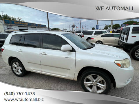 2009 Toyota Highlander for sale at WF AUTOMALL in Wichita Falls TX