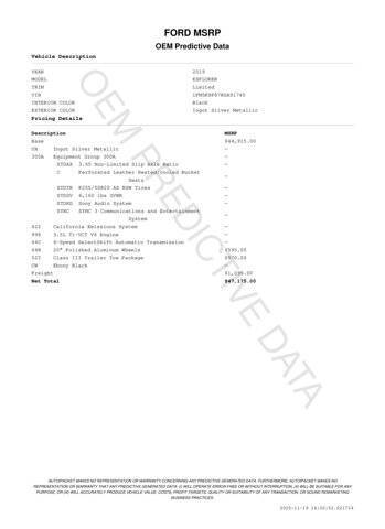 2019 Ford Explorer Limited