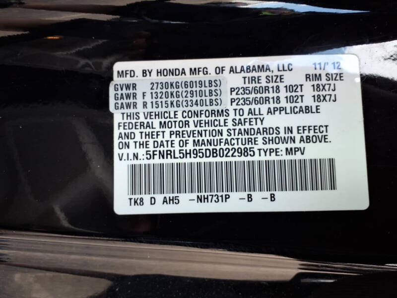 2013 Honda Odyssey Touring