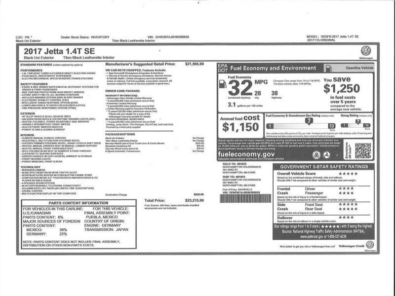 2017 Volkswagen Jetta 1.4T SE