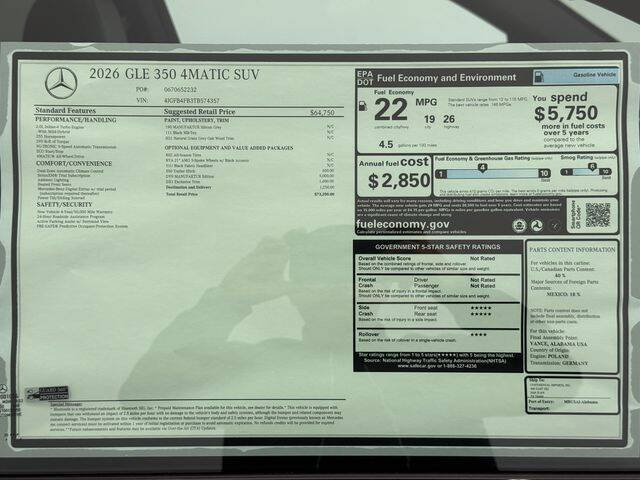 2026 Mercedes-Benz GLE GLE 350 4MATIC