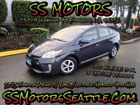 2012 Toyota Prius for sale at SS MOTORS LLC in Edmonds WA