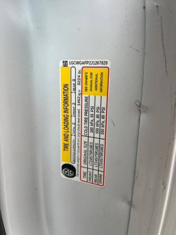 2018 Chevrolet Express 2500