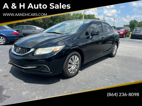 2013 Honda Civic for sale at A & H Auto Sales in Greenville SC