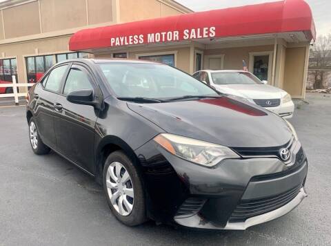 2014 Toyota Corolla for sale at Payless Motor Sales LLC in Burlington NC