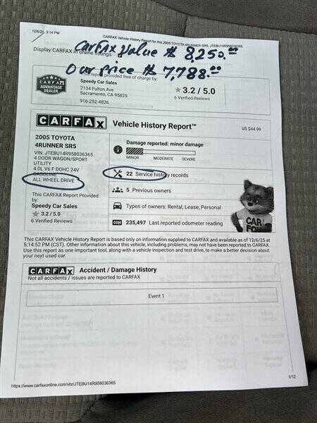 2005 Toyota 4Runner SR5