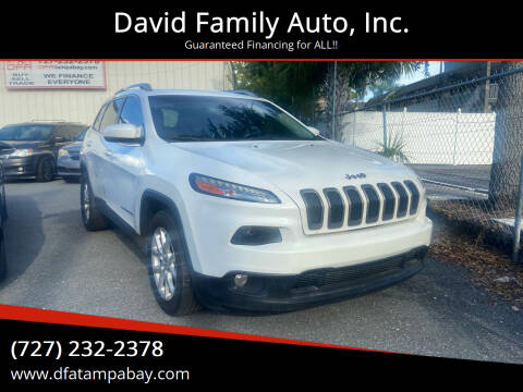 2016 Jeep Cherokee for sale at David Family Auto, Inc. in New Port Richey FL