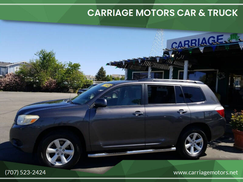 2008 Toyota Highlander for sale at Carriage Motors Car & Truck in Santa Rosa CA