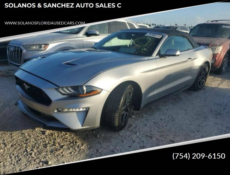 2020 Ford Mustang for sale at SOLANOS & SANCHEZ AUTO SALES C in Hollywood FL