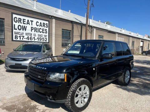 2012 Land Rover Range Rover for sale at BARCLAY MOTOR COMPANY in Arlington TX