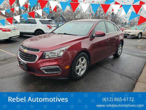 2015 Chevrolet Cruze for sale at Rebel Automotives in Maple Plain MN