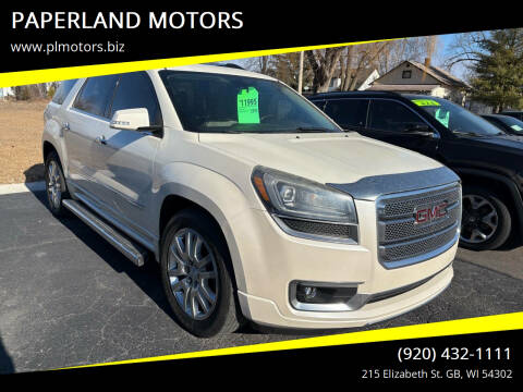 2015 GMC Acadia for sale at PAPERLAND MOTORS - Fresh Inventory in Green Bay WI